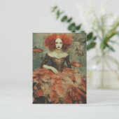 Carte Postale Femme dans une robe à écailles de poisson Mode (Debout devant)