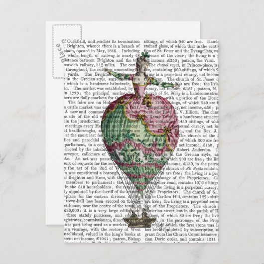 Carte Postale Femme de ballon à air chaud 2 (Devant / Derrière)