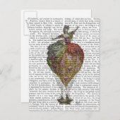 Carte Postale Femme de ballon à air chaud 3 (Devant / Derrière)