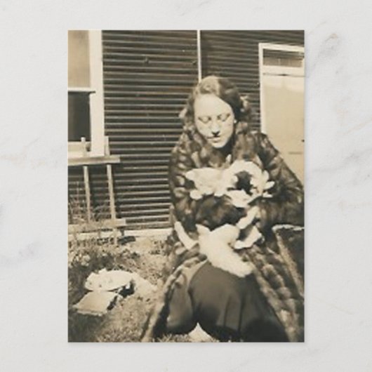 Carte Postale femme de chat (Devant)