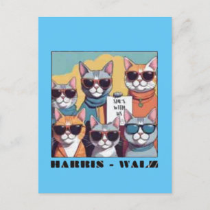 Carte Postale Femme de chat sans enfant dames de chat sans enfan