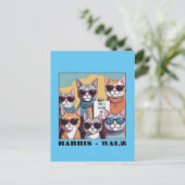 Carte Postale Femme de chat sans enfant dames de chat sans enfan (Debout devant)