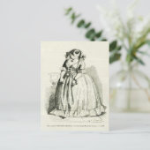 Carte Postale Femme de hibou vintage (Debout devant)