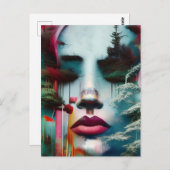 Carte Postale Femme de la forêt (Devant / Derrière)