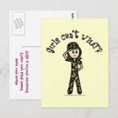 Carte Postale Femme de l'armée légère (Devant / Derrière)