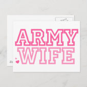 Carte Postale Femme de l'armée (rose) (Devant / Derrière)