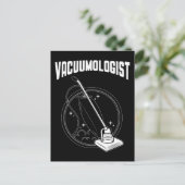 Carte Postale Femme de ménage Aspirateur Nettoyage Concierge (Debout devant)