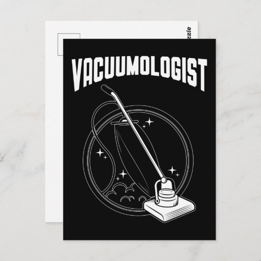 Carte Postale Femme de ménage Aspirateur Nettoyage Concierge (Devant / Derrière)