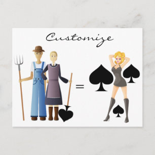 Carte Postale Femme de paysan Reine des pique Thunder_Cove