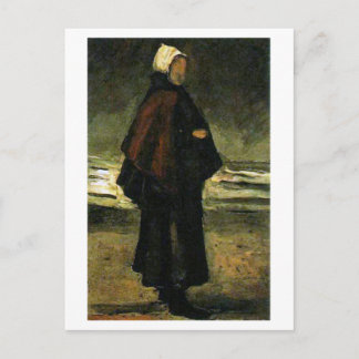 Carte Postale Femme de pêcheur sur la plage, Vincent van Gogh