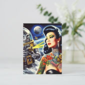 Carte Postale Femme de science-fiction rétro (Debout devant)