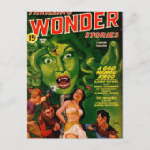 Carte Postale Femme de serpent vert géant (Devant)