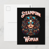 Carte Postale Femme de Steampunk (Devant / Derrière)