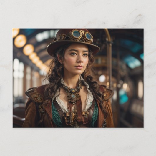 Carte Postale Femme de Steampunk (Devant)