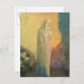 Carte Postale Femme debout voilée (Devant / Derrière)