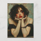 Carte Postale Femme déprimée (Devant)