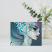 Carte Postale Femme des fleurs (Debout devant)