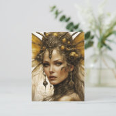Carte Postale Femme d'insecte d'abeilles Steampunk (Debout devant)