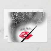 Carte Postale femme dragon (Devant / Derrière)