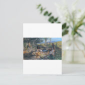 Carte Postale Femme du Christ et de Samaritain circa 1890 (Debout devant)