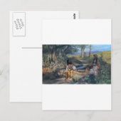 Carte Postale Femme du Christ et de Samaritain circa 1890 (Devant / Derrière)