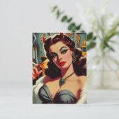 Carte Postale Femme du diable vintage (Debout devant)