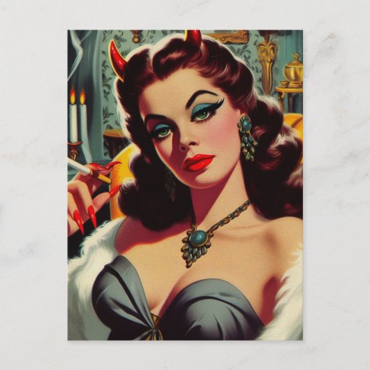 Carte Postale Femme du diable vintage (Devant)