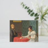 Carte Postale Femme écrivant une lettre (Debout devant)