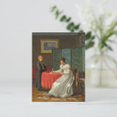 Carte Postale Femme écrivant une lettre (Debout devant)