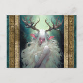 Carte Postale Femme Elf Avec Antlers Imaginaire Art (Devant)