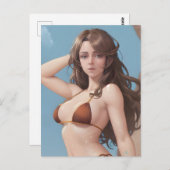 Carte Postale Femme en Bikini (Devant / Derrière)