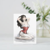 Carte Postale Femme en Corse Rouge (Debout devant)