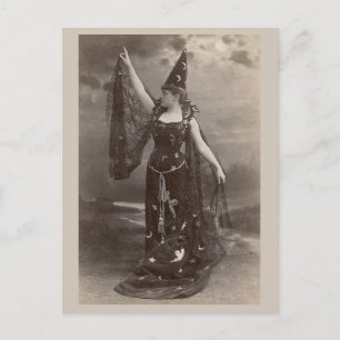 Carte Postale Femme en costume de sorcière victorienne Vintage