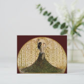 Carte Postale Femme en jupe de paon (Debout devant)