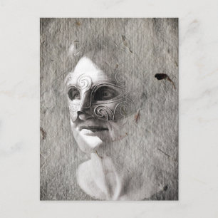 Carte Postale Femme en Masque, Portraits mystérieux
