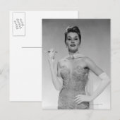 Carte Postale Femme en robe (Devant / Derrière)