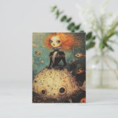 Carte Postale Femme en robe de poisson-globe mode (Debout devant)