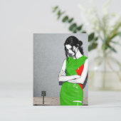 Carte Postale Femme en robe verte (Debout devant)