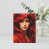 Carte Postale Femme en Rouge (Debout devant)