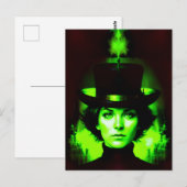 Carte Postale Femme en vert (Devant / Derrière)
