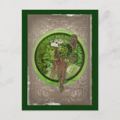 Carte Postale Femme en vert - LAUREL (Devant)