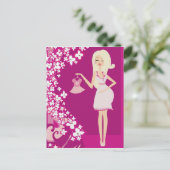 Carte Postale femme enceinte blonde (Debout devant)