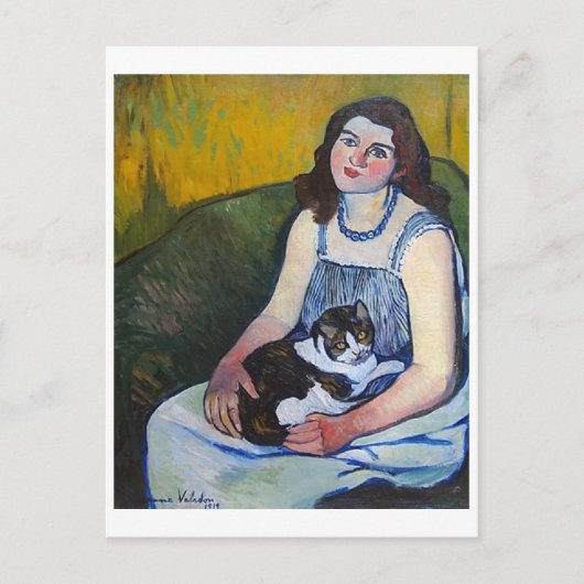 Carte Postale Femme et chat, Suzanne Valadon (Devant)