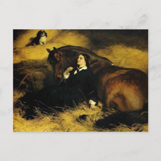 Carte Postale Femme et Cheval (Devant)