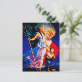 Carte Postale Femme et enfant de drapeau mexicain (Debout devant)