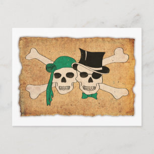 Carte Postale femme et homme pirate