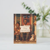 Carte Postale Femme et mari avec des chiens (Debout devant)