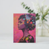 Carte Postale Femme et Pois (Debout devant)