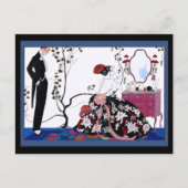 Carte Postale Femme étant prête pour une partie (Devant)