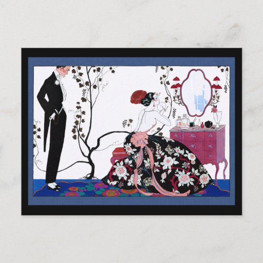 Carte Postale Femme étant prête pour une partie (Devant)